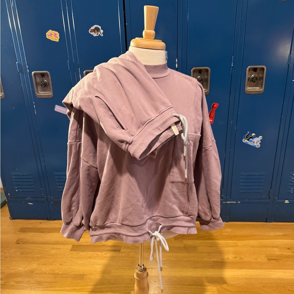 Lavender Sweatshirt and Joggers Loungewear Matching Set